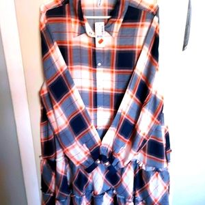 Mid length plaid dress
